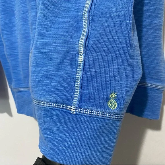 Tommy Bahama Blue Full Zip Hoodie Womens M Pima Cotton Tencel Lyocell - Picture 3 of 9